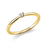 Ring 18 kt GG, 1 Brill. 0,05 ct, TW-si