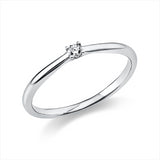 Ring 14 kt WG, 1 Brill. 0,05 ct, TW-si