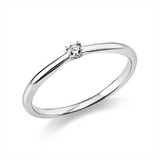 Ring 18 kt WG, 1 Brill. 0,05 ct, TW-si