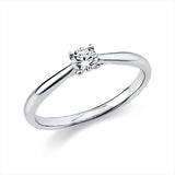 Ring 18 kt WG, 1 Brill. 0,20 ct, TW-si