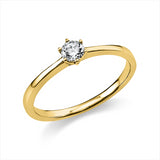 Ring 18 kt GG, 1 Brill. 0,20 ct, TW-si