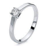 Ring 14 kt WG, 1 Brill. 0,25 ct, W-si