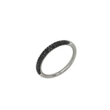 Ring 18 kt WG, schwarz rhodiniert, 61 Brill. 0,46 ct, schwarz