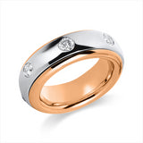 Ring 18 kt RG+WG, 7 Brill. 1,57 ct, TW-vsi/si