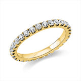 Ring 14 kt GG, 28 Brill. 0,95 ct, TW-si
