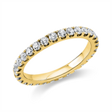 Ring 14 kt GG, 30 Brill. 1,03 ct, TW-si