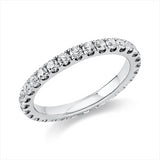Ring 14 kt WG, 28 Brill. 0,95 ct, TW-si