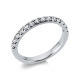 Ring 18 kt WG, 14 Brill. 0,49 ct, TW-si