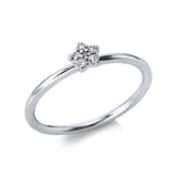 Ring 14 kt WG, 6 Brill. 0,05 ct, TW-si
