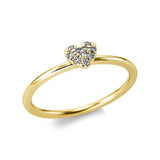 Ring 18 kt GG, 10 Brill. 0,07 ct, TW-si