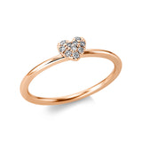 Ring 18 kt RG, 10 Brill. 0,07 ct, TW-si