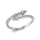 Ring 18 kt WG, 8 Brill. 0,29 ct, TW-si, 10 Brill. 0,14 ct, TW-si