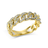 Ring 18 kt GG, 70 Brill. 0,36 ct, TW-si