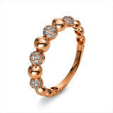 Ring 18 kt RG, 60 Brill. 0,35 ct, TW-si
