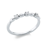 Ring 18 kt WG, 3 Brill. 0,13 ct, TW-vsi