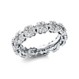 Ring 18 kt WG, 78 Brill. 1,91 ct, TW-vsi, 13 Brill. 0,74 ct, TW-vsi