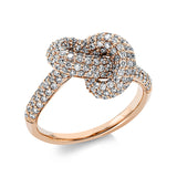 Ring 18 kt RG, 216 Brill. 1,36 ct, TW-si