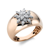Ring 18 kt RG+WG, 16 Nav. 0,77 ct, TW-vsi/si