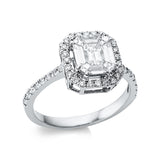 Ring 18 kt WG, 14 Brill. 0,16 ct, F-vsi, 9 Fant-Schl. 0,66 ct, F-vsi, 26 Brill. 0,21 ct, F-vsi