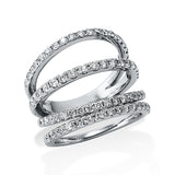 Ring 18 kt WG, 74 Brill. 1,39 ct, TW-si