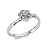 Ring 18 kt WG, 7 Brill. 0,25 ct, TW-si