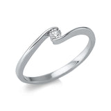 Ring 18 kt WG, 1 Brill. 0,08 ct, TW-si