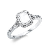 Ring 18 kt WG, IGI 355941528, 1 Sm.schliff 1,04 ct, I-vsi, 44 Brill. 0,28 ct, TW-vsi