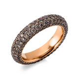 Ring 18 kt RG, 190 Brill. 3,31 ct, braun