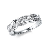 Ring 18 kt WG, 23 Brill. 0,28 ct, TW-si, 5 Brill. 0,05 ct, TW-si