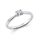 Ring 950 Pt Platin, GIA1389679478, 1 Brill. 0,31 ct, TW-if