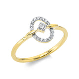 Ring 18 kt GG, 16 Brill. 0,09 ct, TW-si, 1 Brill. 0,06 ct, TW-si