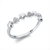 Ring 18 kt WG, 18 Brill. 0,05 ct, TW-si