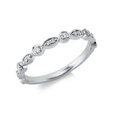 Ring 18 kt WG, 16 Brill. 0,12 ct, TW-si