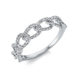 Ring 18 kt WG, 44 Brill. 0,22 ct, TW-si, 28 Brill. 0,11 ct, TW-si