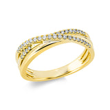 Ring 14 kt GG, 33 Brill. 0,16 ct, TW-si