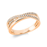 Ring 18 kt RG, 33 Brill. 0,17 ct, TW-si