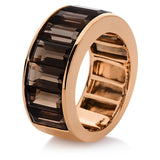 Ring 18 kt RG, 10 Rauchquarz 8,36 ct