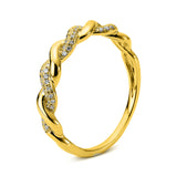Ring 18 kt GG, 51 Brill. 0,14 ct, TW-si