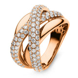 Ring 18 kt RG, 119 Brill. 1,88 ct, TW-vsi