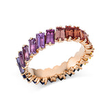 Ring 18 kt RG, 22 Saphire 5,26 ct fancy