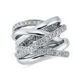 Ring 18 kt WG, 59 Brill. 1,25 ct, TW-si