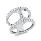 Ring 18 kt WG, 45 Brill. 0,97 ct, TW-si
