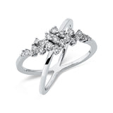 Ring 18 kt WG, 21 Brill. 0,48 ct, TW-si