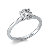 Ring 18 kt WG, 10 Brill. 0,15 ct, TW-si, 1 Brill. 0,25 ct, TW-si