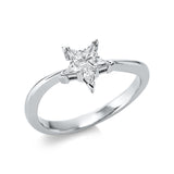 Ring 18 kt WG, 5 Fant-Schl. 0,25 ct, F-vsi