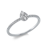 Ring 18 kt WG, 3 Brill. 0,09 ct, TW-si, 1 Princ. 0,03 ct, TW-si, 20 Brill. 0,08 ct, TW-si