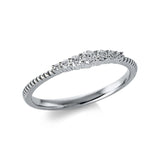 Ring 18 kt WG, 2 Brill. 0,03 ct, TW-si, 2 Brill. 0,05 ct, TW-si, 1 Brill. 0,07 ct, TW-si, 2 Brill. 0,02 ct, TW-si
