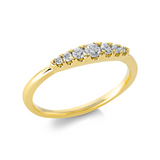 Ring 18 kt GG, 2 Brill. 0,02 ct, TW-si, 2 Brill. 0,05 ct, TW-si, 1 Brill. 0,04 ct, TW-si, 2 Brill. 0,01 ct, TW-si