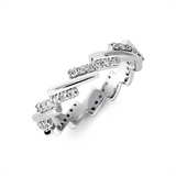 Ring 18 kt WG, 42 Brill. 0,34 ct, TW-si