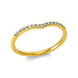 Ring 18 kt GG, 15 Brill. 0,09 ct, TW-si